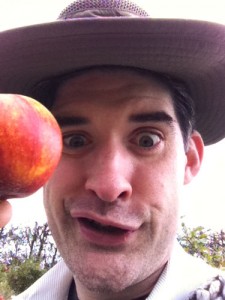 Reaching our fruit intake limit. Dave making the Dave Face.