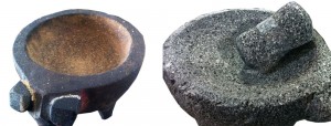 Nice molcajete on left, joke on right.