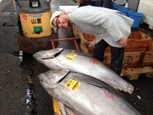 Mark poses with some tuna.