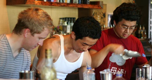 Alex, Kenta, and Don working