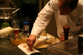 Nils plating the scallops.
