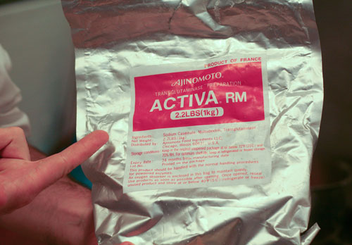 Activa RM brand Transglutaminase from Ajinomoto aka Meat Glue